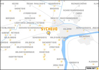 map of Sychëvo