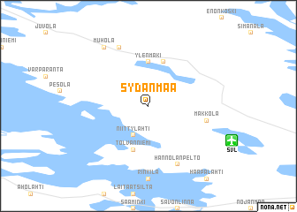 map of Sydänmaa