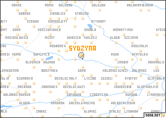 map of Sydzyna