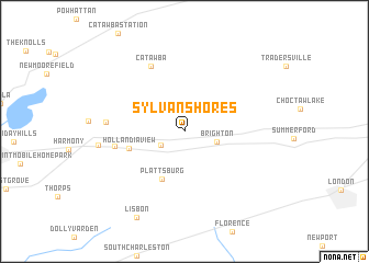 map of Sylvan Shores