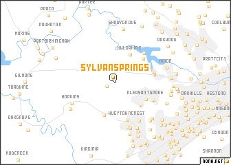 map of Sylvan Springs