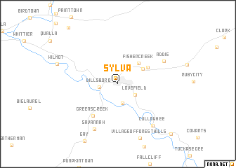 map of Sylva