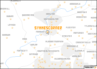 map of Symmes Corner