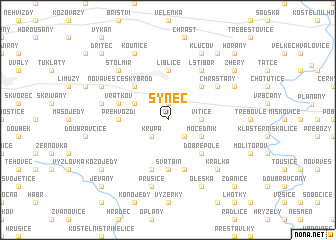 map of Syneč