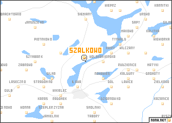 map of Szałkowo