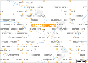 map of Szánaspuszta