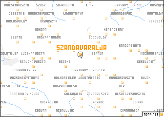 map of Szandaváralja