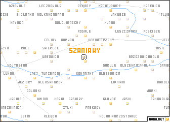 map of Szaniawy