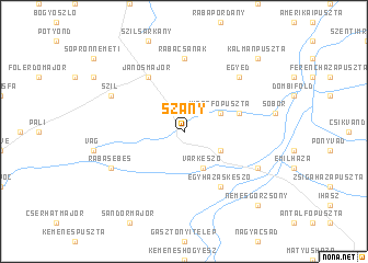 map of Szany