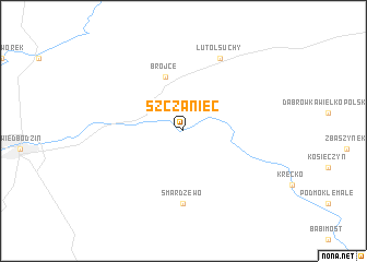 map of Szczaniec