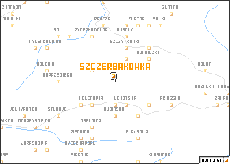 map of Szczerbakówka