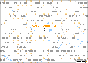 map of Szczerbaków