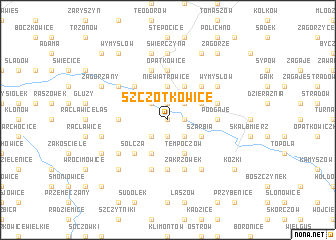 map of Szczotkowice