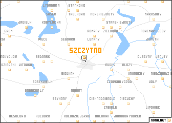 map of Szczytno