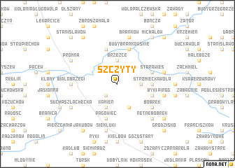 map of Szczyty