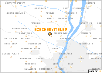 map of Széchenyitelep