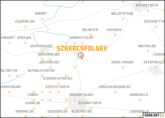 map of Székácsföldek