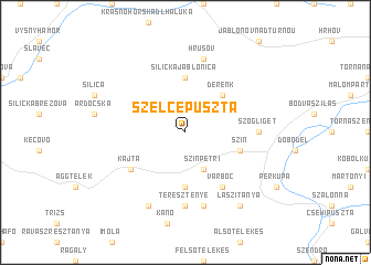 map of Szelcepuszta