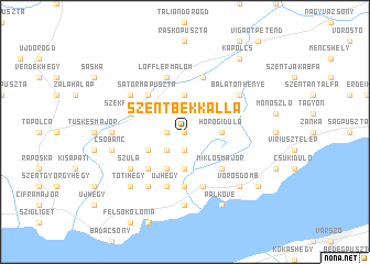 map of Szentbékkálla