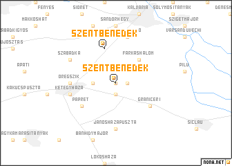 map of Szentbenedek