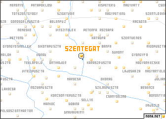 map of Szentegát