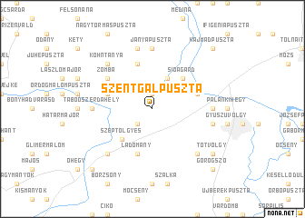 map of Szentgálpuszta