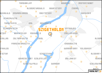 map of Szigethalom