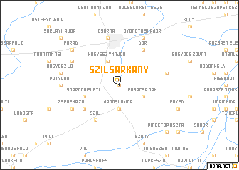 map of Szilsárkány