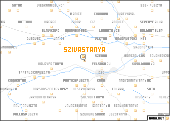 map of Szivastanya