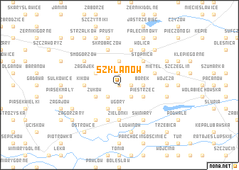 map of Szklanów