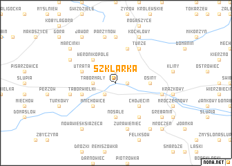 map of Szklarka
