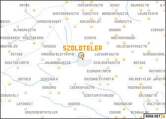 map of Szőlőtelep
