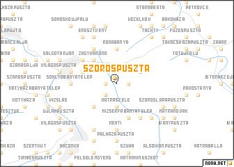 map of Szőröspuszta