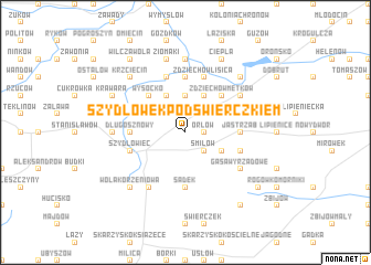 map of Szydłówek pod Swierczkiem