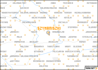 map of Szymaniszki