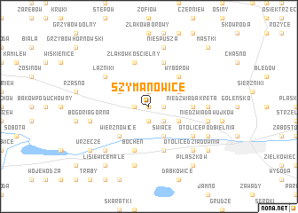 map of Szymanowice