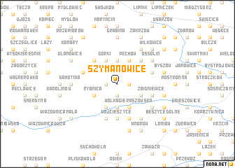 map of Szymanowice