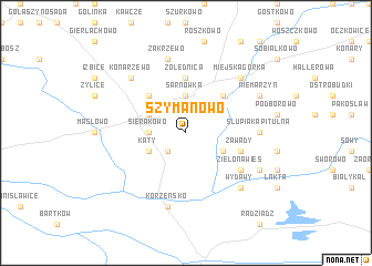 map of Szymanowo