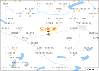 map of Szyndorf