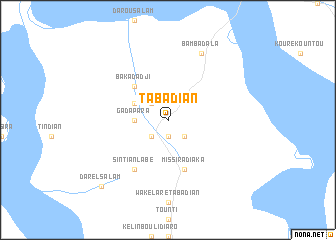 map of Tabadian