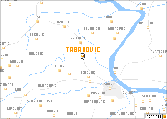 map of Tabanović