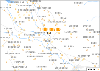 map of Tabarābād