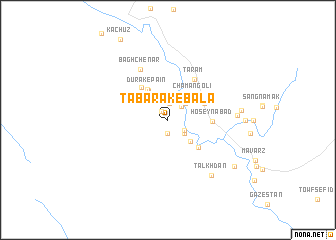 map of Tabarak-e Bālā