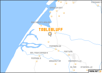 map of Table Bluff