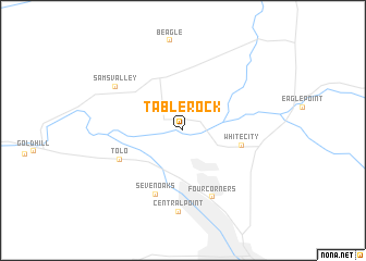 map of Table Rock