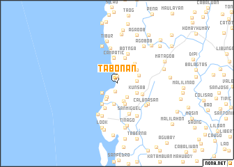 map of Tabonan