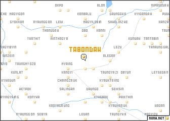 map of Tabôndaw