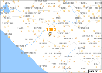 map of Tabo