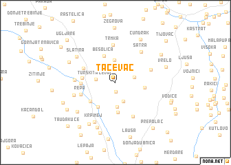 map of Tačevac