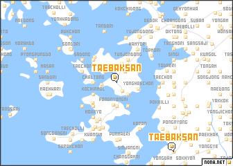 map of Taebaksan